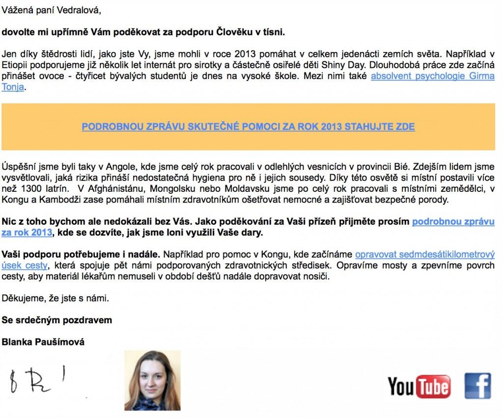 Rádi pomáháme – Člověk v tísni