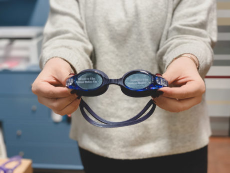 Sportovní plavecké dioptrické brýle modré